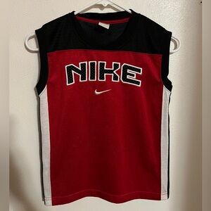 NIKE Classic Vintage 00's‎ Athletic Athleisure Jersey Red White Black Boy's Sz 7